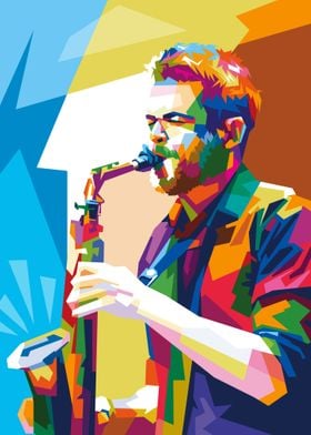 Musician in Pop Art Style