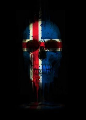Iceland Skull Flag