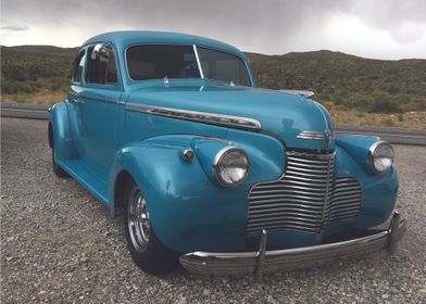 Vintage Classic Blue Car