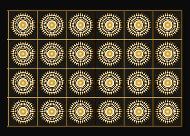 Pattern gold circles