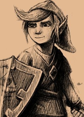 Link Zelda E Drawing