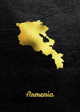 Golden Map Art Armenia