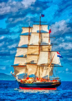 Classic sailing ship