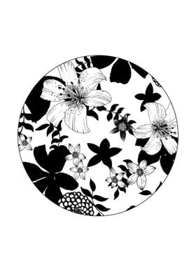 Flower pattern in circle