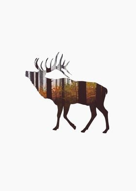 Elk silhouette