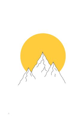 Sun and mountain