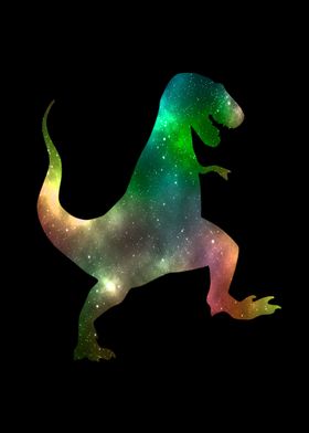 Colorful tyrannosaurus