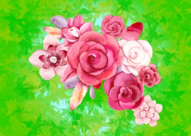 I Love Pink Rose Flowers