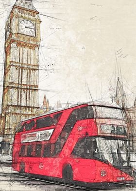 Big Ben and Red Bus