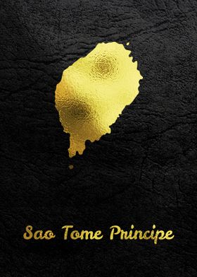 Golden Map Sao Tome And Pr