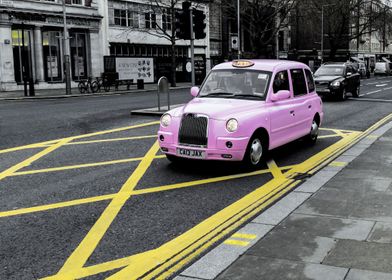 Pink London Taxi