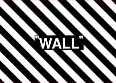 WALL  black white stripes 