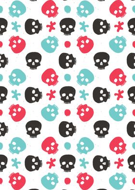 Scary Skull Pattern 02