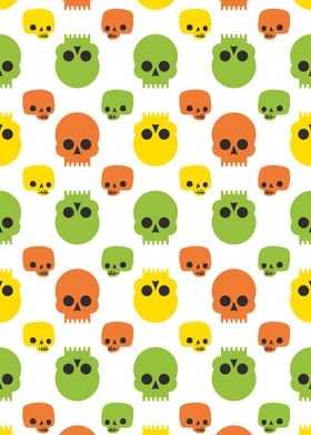 Scary Skull Pattern 01