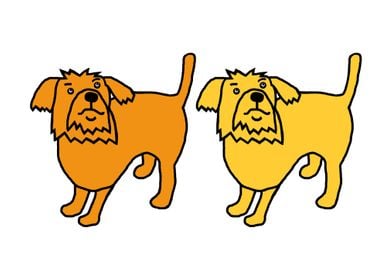 Gold and Yellow Dogs