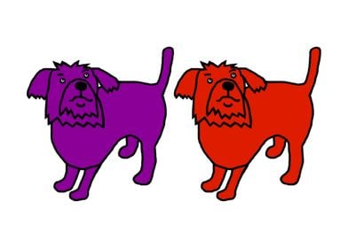 Purple and Red Dogs