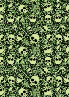 Scary Skull Pattern 04