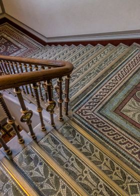 Ceramic and brass stairway