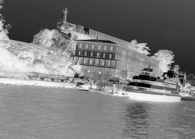 Alcatraz Island Negative