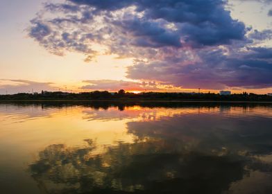 sunset reflection