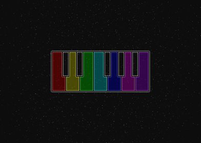 Rainbow Piano in Space