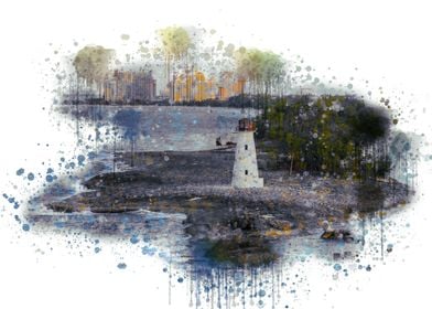 Bahamas Lighthouse Art