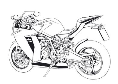 Line Art KTM RC8