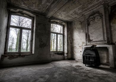 An old stove in a castle