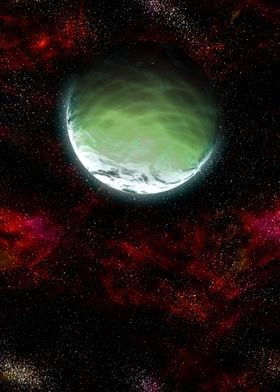 Planet in deep space