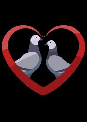 Heart Pigeons Love Gift