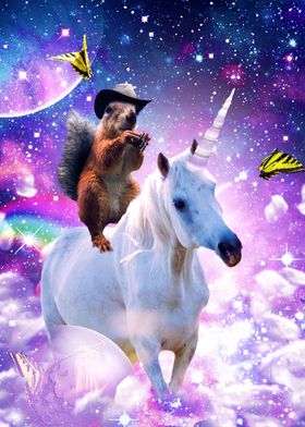 Squirrel Riding Unicorn