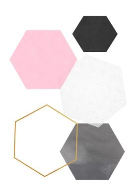 Hexagons Geometric Art Art