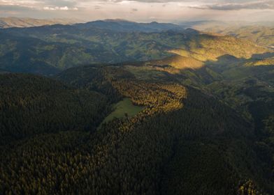 Sunset over the mountains