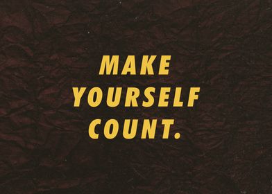 Make it count