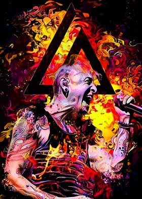 Lyric linkin park' Poster, picture, metal print, paint by Rijis