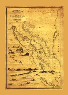 Nicaragua Map 1855