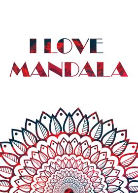 i love mandala Poster