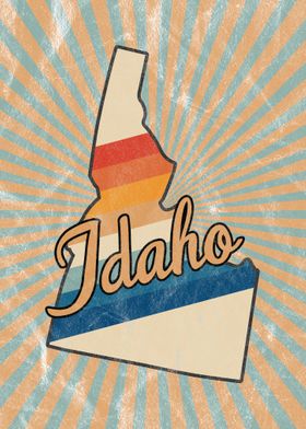 Idaho State Retro Style