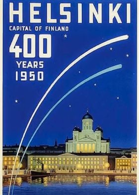 Helsinki vintage poster