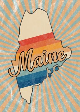 Maine State Vintage 70s