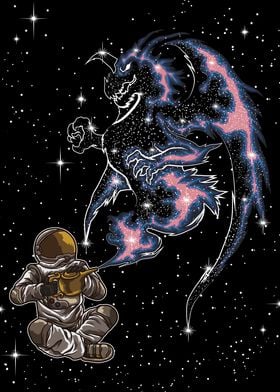 Astronaut with Dragon