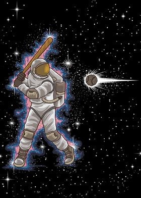 Astronaut Baseball Player