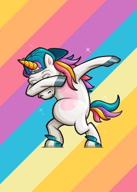 Cartoon Unicorn Dabbing