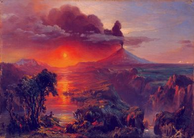 Volcano Painting