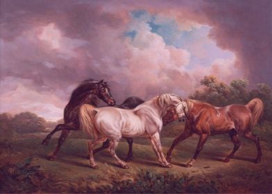 Three Horses Painting