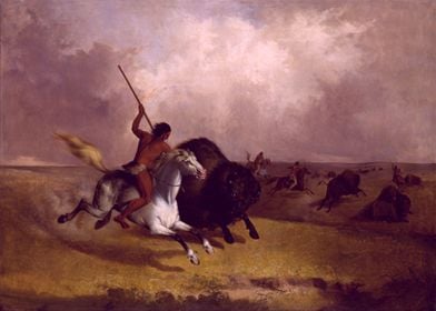 Buffalo Hunter Painting