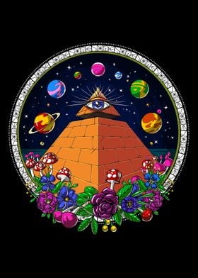 Psychedelic Trippy Pyramid