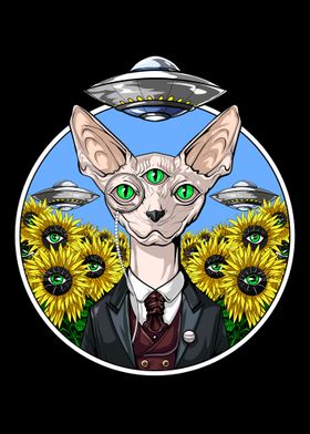 Psychedelic Sphynx Cat