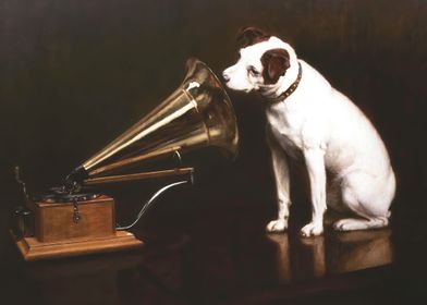 Dog Gramophone Art
