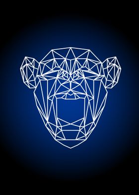 polygonal monkey head